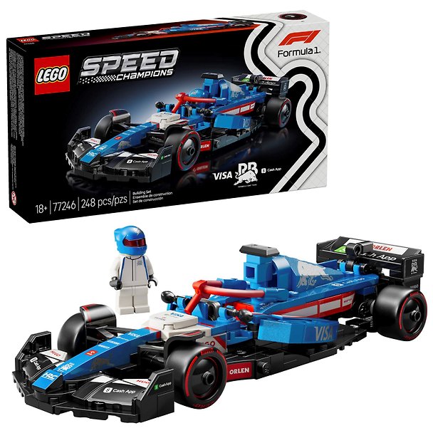 LEGO Speed Champions: Гоночный автомобиль Visa Cash App RB VCARB 01 F1, 248 деталей (77246) 3121298 — 1