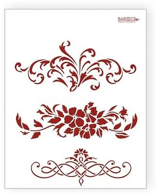 Трафарет пластиковый многоразовый Прованс Росчерк (20х25) (Л-044) 2305656 — 4
