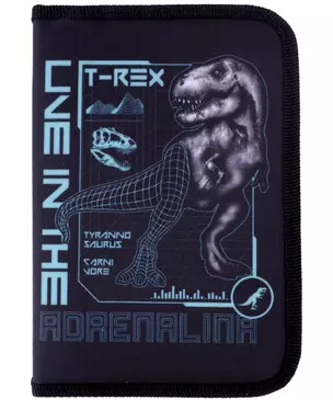 Пенал 1отд. "T-Rex" 20*13см, молния, откидн.планка, инд.уп. — 3024985 — 1