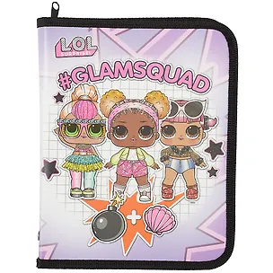 Папка для тетрадей А5 "LOL" пластик, молния с трёх сторон 258244