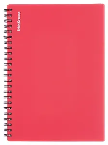 Тетрадь 80 листов, клетка, "Reef" спираль, коралловый, Erich Krause