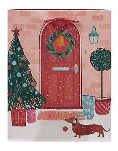 Пакет А5 22*18*10 "Рождество" Новый год, бум.мат.