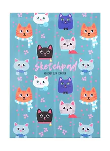 Скетчбук А5 40л "Милые мордочки" 150г/м2, склейка