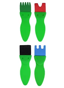 Набор кистей EVA 4 шт, на пластиковой ручке, 13 см(HM952-4)