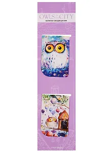 Магнитные закладки Owls in the City (фиолетовая)