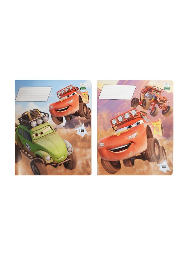 Тетрадь 12л лин. "Cars" выб. УФ лак., сер.фольга, ассорти, Disney 235363 — 1