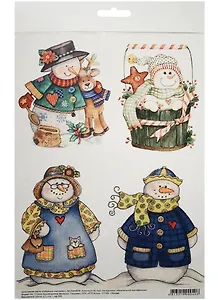 Декупажная карта Забавные снеговики (А4) (пл. 40г/м2) (Karal038) (упаковка)