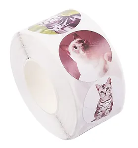 Наклейки стикеры в рулоне "Котики"