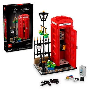 21347 Конструктор LEGO Ideas Красная лондонская телефонная будка, 1460 деталей, возраст 18+ (в наборе со светящимся кубиком, с 3 мм. LED-диодом и батарейками 2xLR41 1,5V, включены в комлект) 3165440