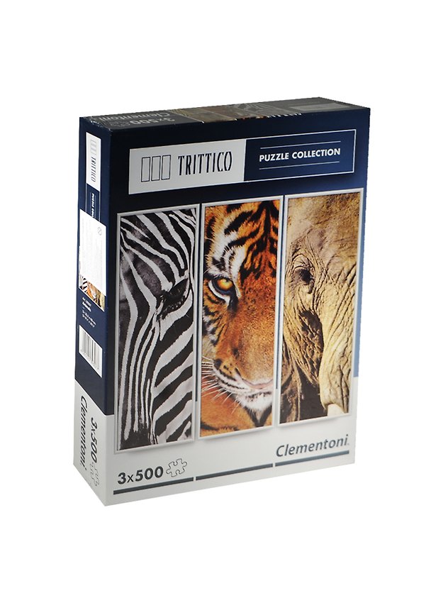 Пазл 3х500К 39307 Clementoni Trittico Животные (3х23,5х68см) (коробка) 2465158 — 1