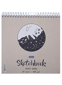 Скетчбук "День-Ночь", 20 х 20 см, 30 листов