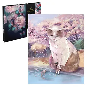 Картина по номерам "Кот и девочка" 40х50 см 3078380