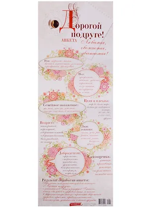 Поздравительный папирус Дорогой подруге! (С-091) (Презент) 2331407