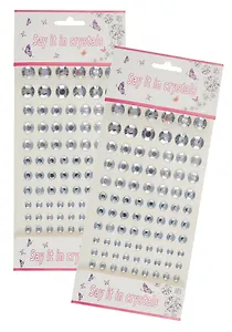 Набор страз кристаллы, белые, микс размеров  2ШТ