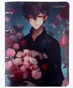 Тетрадь на кольцах в клетку Listoff, "Романтик", 100 листов