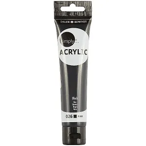 Акриловая краска «Simply», чёрная, 75 мл