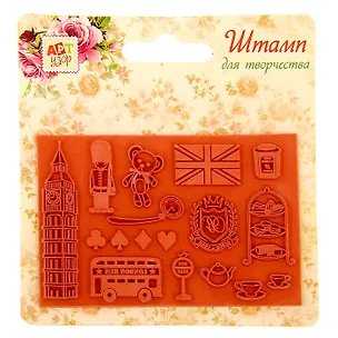 Штамп для творчества Великобритания (858344) (8,5х5,6см) (резина) (3+) (упаковка) 2452021