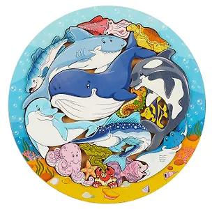 Зоопазл деревянный  "Подводный мир" 16 деталей 3068912