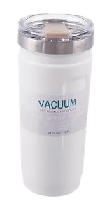 Термостакан Белый (пластик/металл) (710мл) (12-07599-M9)