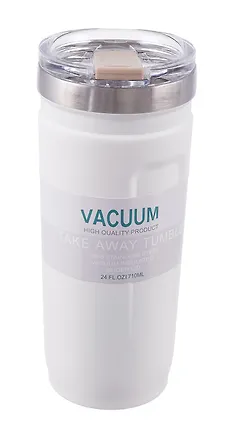 Термостакан Белый (пластик/металл) (710мл) (12-07599-M9) 3045411