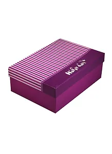 Коробка подарочная 24*17*8см, "Happy day", полоска, сиреневая, картон, Хансибэг