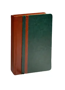 Ежедневник недат. А5 160л "Сариф" зеленый / "Сариф" коричневый, обл.поролон, офсет, ляссе, закругл.углы, золотой обрез, Escalada