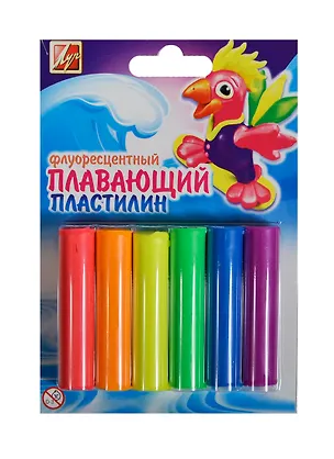 Пластилин плавающий флуоресцентный "ЛУЧ" 6 цветов 22С 1431-08 2436672