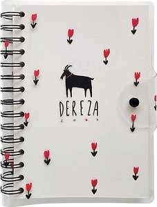 Ежедневник дат. 2027г. А5 160л 140*200 "Dereza" белый, иск.кожа, мягк.переплет, полускр.спираль, клапан на кнопке, скругл.углы