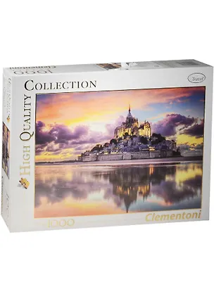 Пазл Clementoni 1000 эл. Классика.39367 Франция. Остров-крепость Мон-Сен-Мишель на закате. 2560943