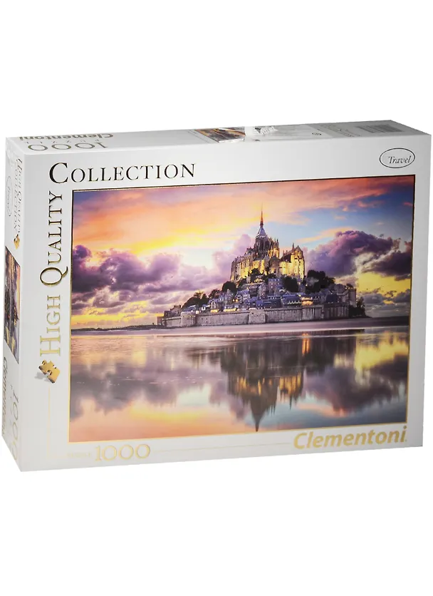 Пазл Clementoni 1000 эл. Классика.39367 Франция. Остров-крепость Мон-Сен-Мишель на закате. 2560943 — 1