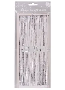 Дождик-занавес серебро (1мх2м)