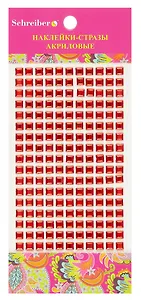 Набор для творчества, Schreiber/Шрайбер, Наклейки-стразы акриловые Квадратные 10*22см в асс.