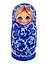 Матрешка 5 в 1 средняя (Гжель, Эскиз 01) (М05140401) — 2723836 — 1