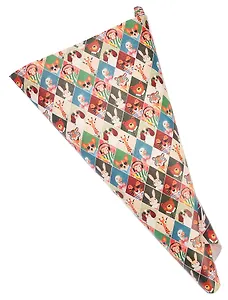 Бумага упаковочная 70*100см "Животныевромбах" глянц., инд.уп.