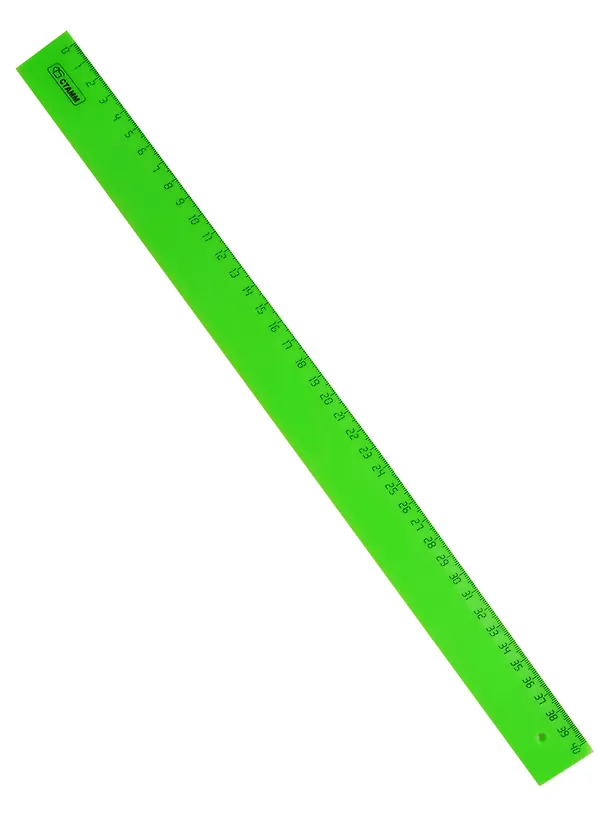 Линейка 40 см, пластиковая, флуоресцентная, СТАММ, в ассортименте 214416 — 1