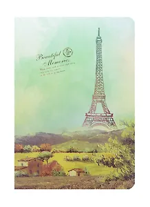 Блокнот Эйфелева Башня Beautiful Memories (золотой обрез) (192стр) (18,8х26)