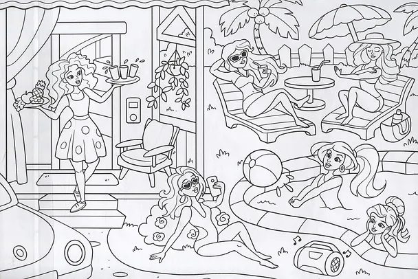 Книга Самая длинная раскраска "Кукольный дом" (Анастасия Серебренникова) — 2