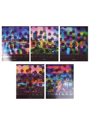 Тетрадь в клетку Unnika, "Ночной город", 48 листов, в ассортименте 244089