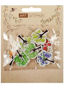 Деревянные пуговицы, 10 шт, деревья 3 см