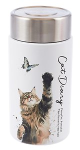 Термос Cat Diary Котик с бабочкой (акварель) (металл) (330мл) (12-7306-202604_18)