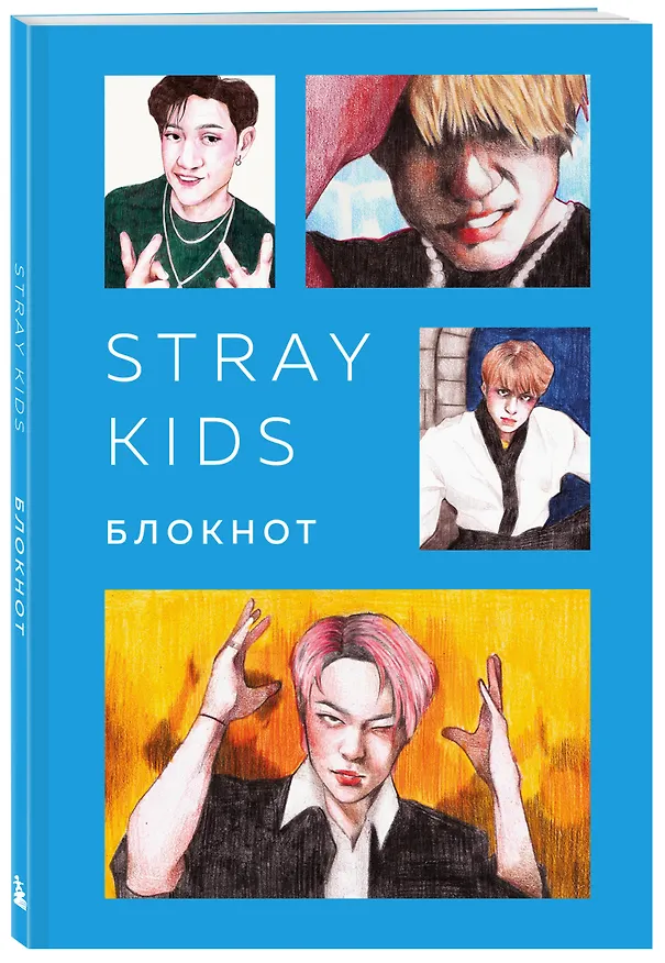 Stray Kids. Блокнот (формат А5, 128 стр., цветной блок, мягкая обложка голубая) 2985737 — 2