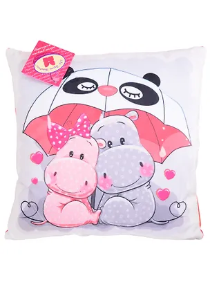 Подушка ТМ Мальвина Влюбленные бегемотики (30.71.1) 2842079