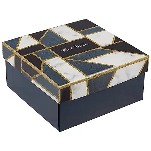 Подарочная коробка «Синий орнамент», маленькая