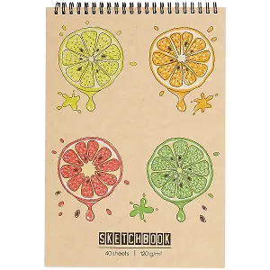 Скетчбук А4 40л "Сладкие мечты" белый офсет, 120г/м2, спираль