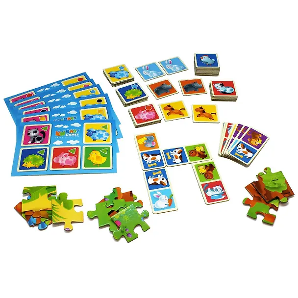 Baby Games. Подарочный набор 6 в 1: 3 пазла + лото, домино, мемо. 3052674 — 4