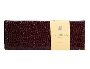 Планинг дат. 2026г. 56л "Business Premium. Lizard" бордо, 7Б, тв.переплет, настольный, иск.кожа, обл.поролон, евроспираль, съемный тонир.блок, мет.уголки, инд.уп