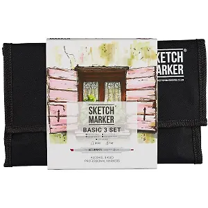 Маркеры 24цв "Basic 3", сумка-органайзер, Sketchmarker