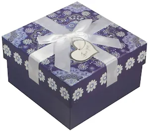 Коробка подарочная "Орнамент" синяя, 13*13*7,5см