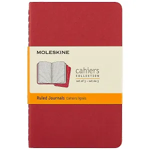 Набор книг для записей Moleskin Cahier Journal Pocket, 3 штуки, мягкая обложка, 32 листа, А6
