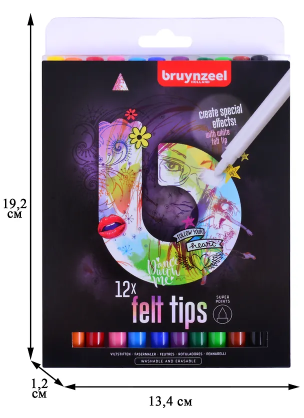 Фломастеры Bruynzeel, 12 цветов 258753 — 2
